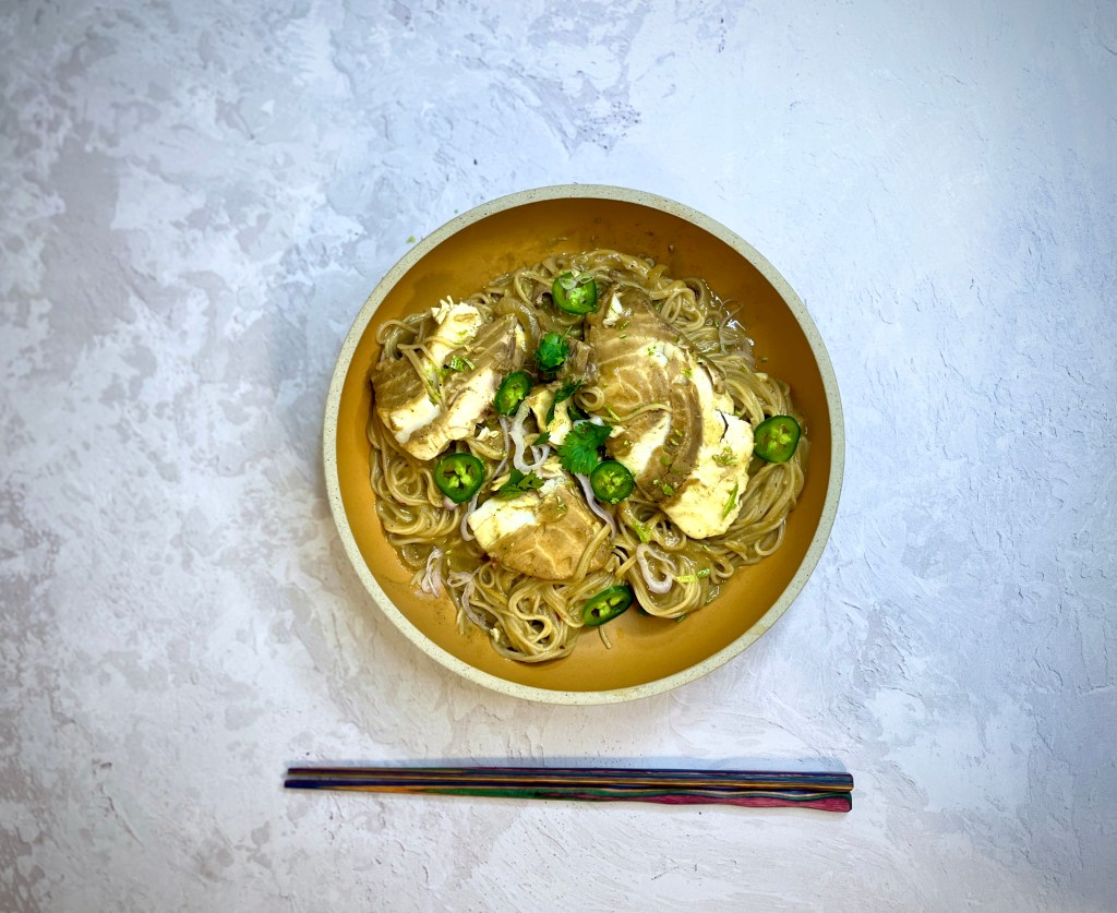 creamy coconut noodles w/ white&nbsp;fish